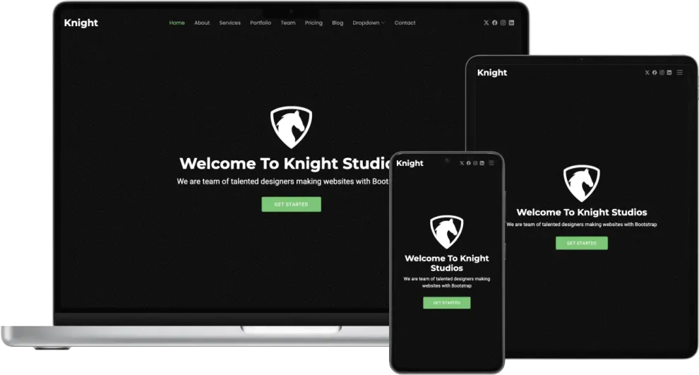 CyberKnight template screenshot