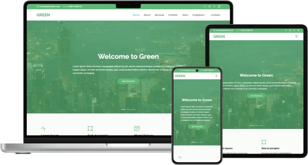 GreenLogic template screenshot