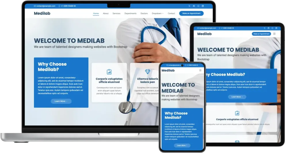 MediSync AI template screenshot