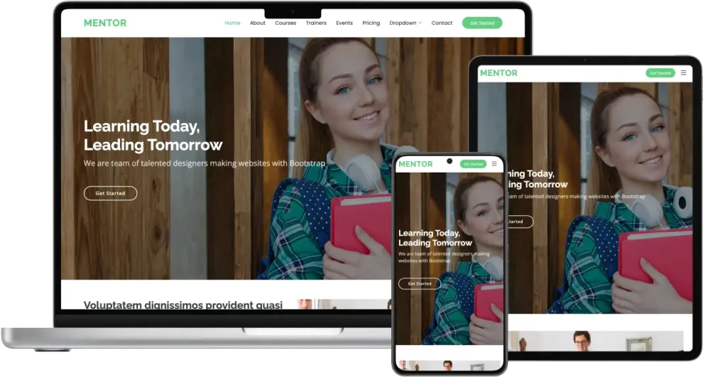 MindForge Academy template screenshot