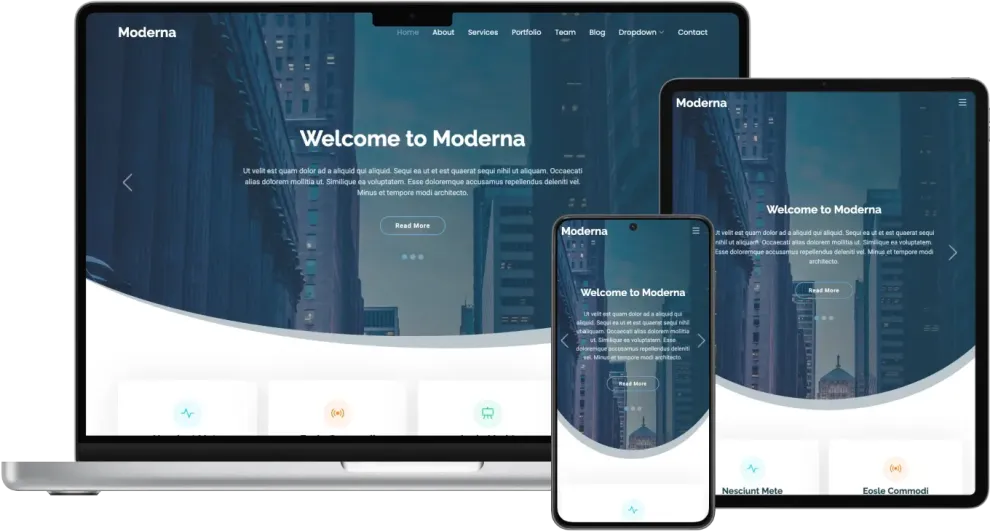 ModuCore template screenshot