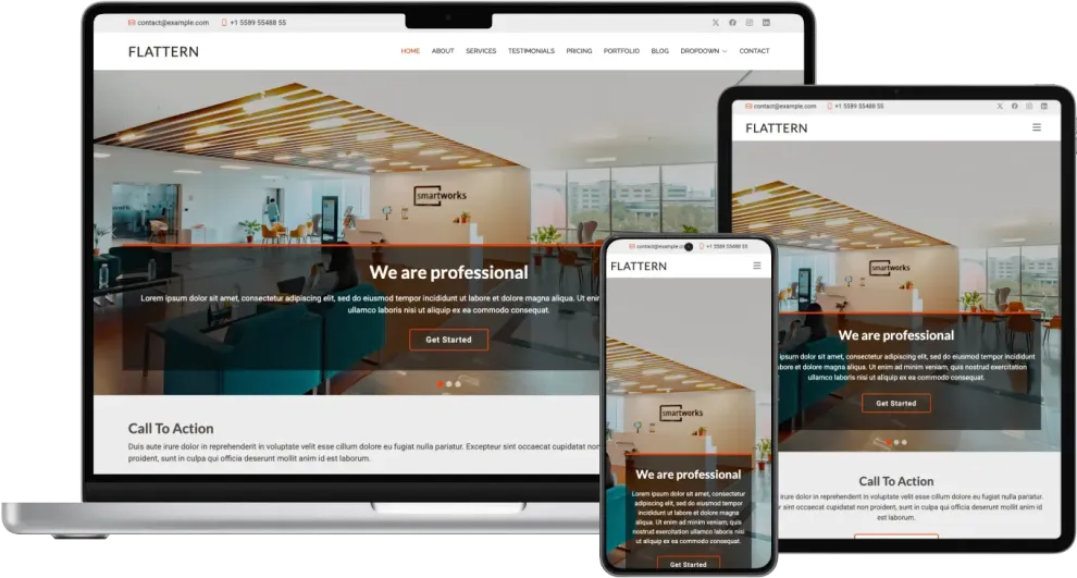 OrbitFlow template screenshot