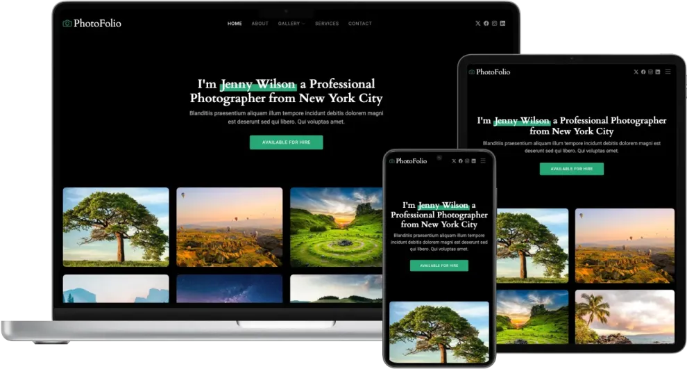 PixelMind template screenshot