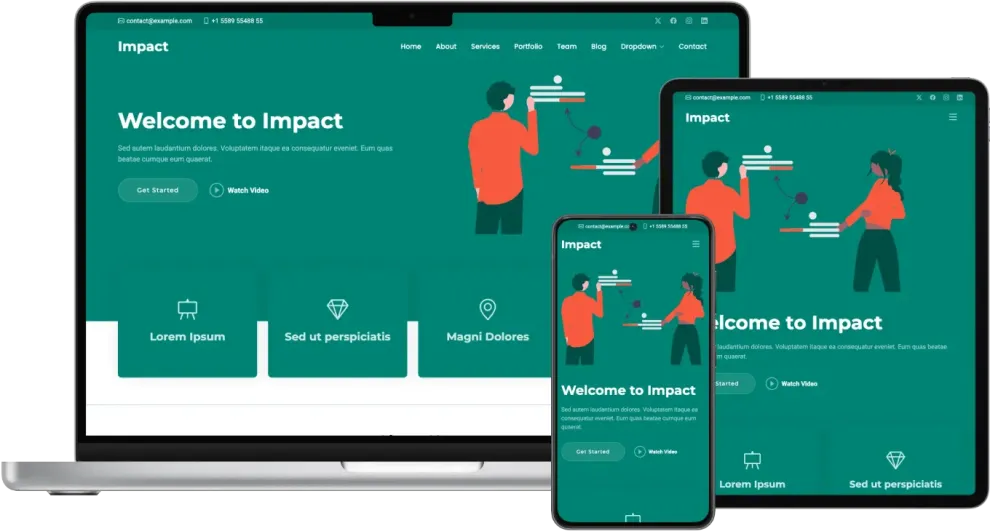 PulseTech template screenshot