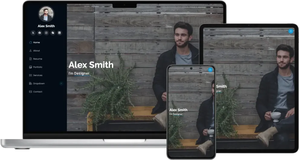 Quantum Portfolio template screenshot