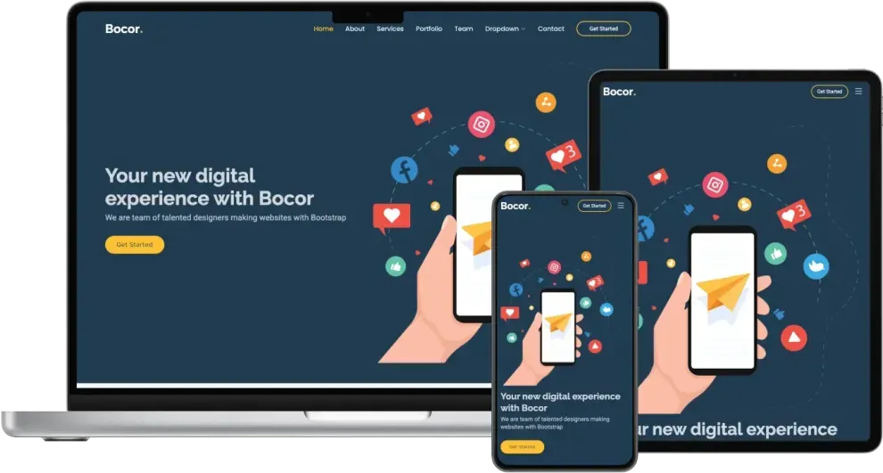SignalWave template screenshot