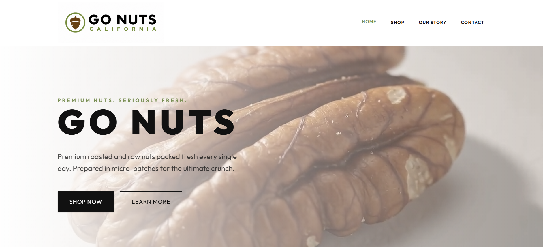 GoNuts California website