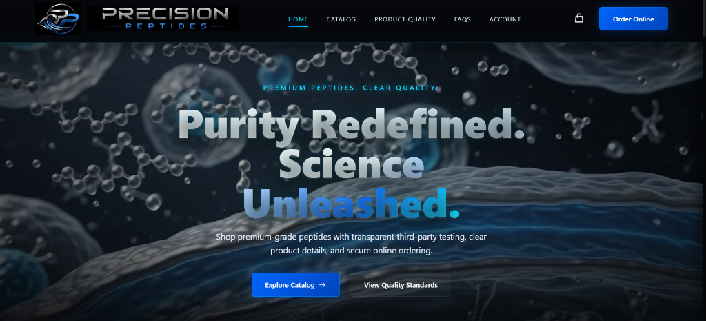 Precision Peptides website